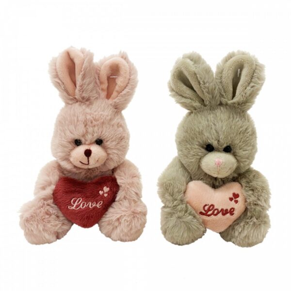 Peluche Coniglio cuore d’amore Grigio