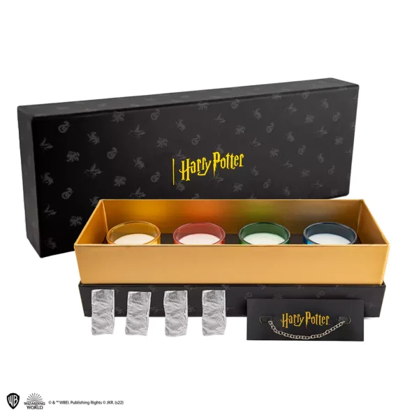 Harry Potter Pack di 4 candele delle casate e braccialetto