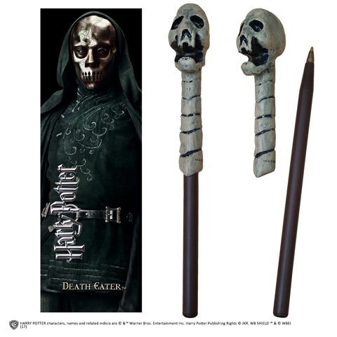 Bacchetta penna e Segnalibro di Death Eater Skull