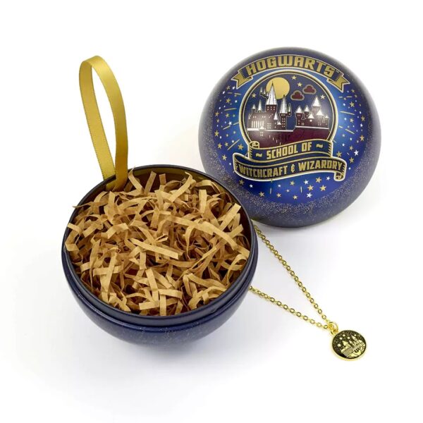 Harry Potter Pallina di Natale Scuola di Magia + Collana Hogwarts