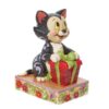 Walt Disney Jim Shore Christmas Posa della personalità della statuetta natalizia di Figaro Gatto di Pinocchio - immagine 3