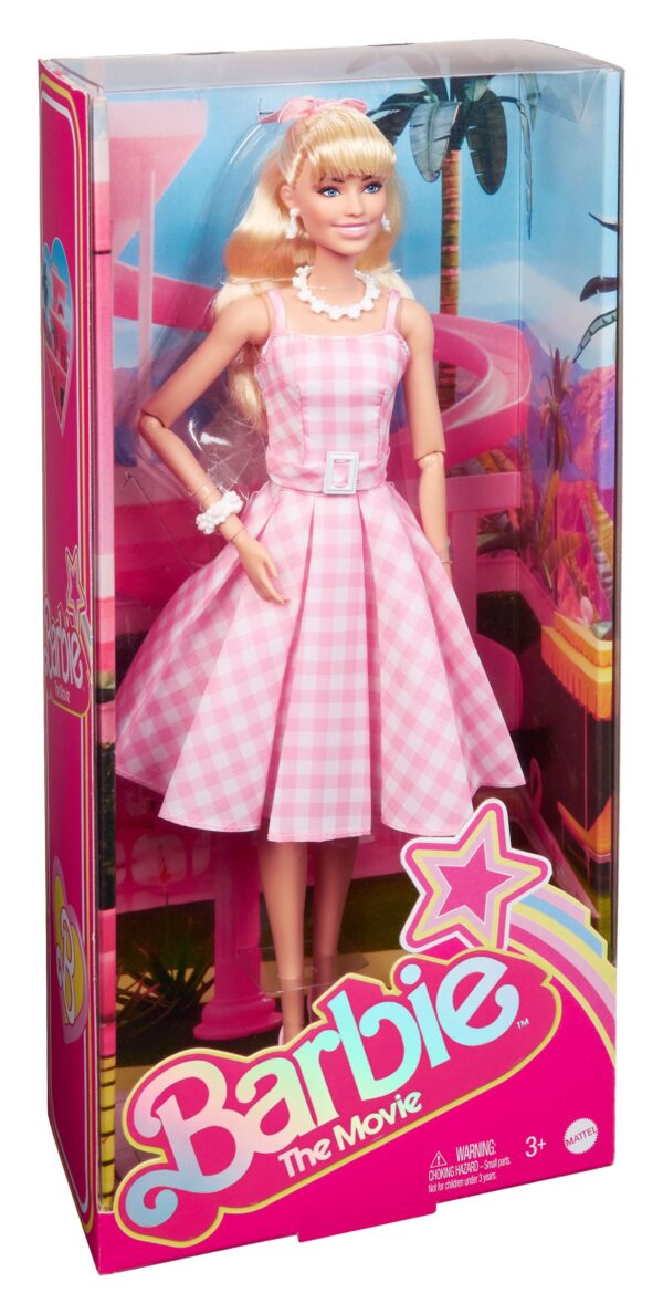 Barbie The Movie Doll Barbie in abito a quadretti rosa - immagine 9