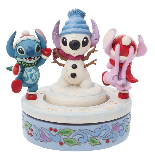 Stitch e Angel e Pupazzo di neve Rotante