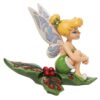 Walt Disney Jim Shore Trilli Campanellino seduto su statuetta con agrifoglio - immagine 2