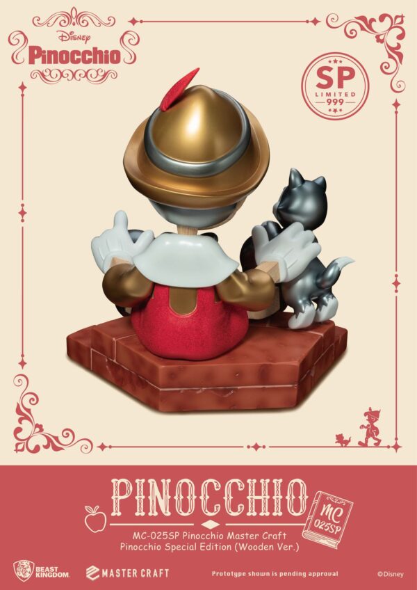 Disney Master Craft Statua Pinocchio in legno Edizione speciale