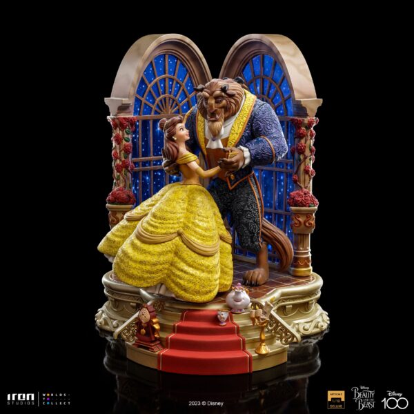 Statua Disney Art Scale Deluxe 1/10 La Bella e la Bestia Iron Studios - immagine 4