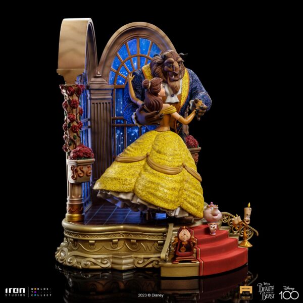 Statua Disney Art Scale Deluxe 1/10 La Bella e la Bestia Iron Studios