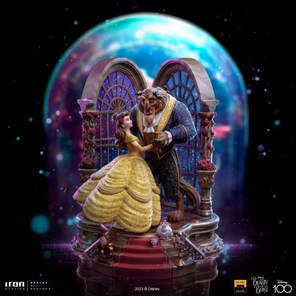 Statua Disney Art Scale Deluxe 1/10 La Bella e la Bestia Iron Studios - immagine 3