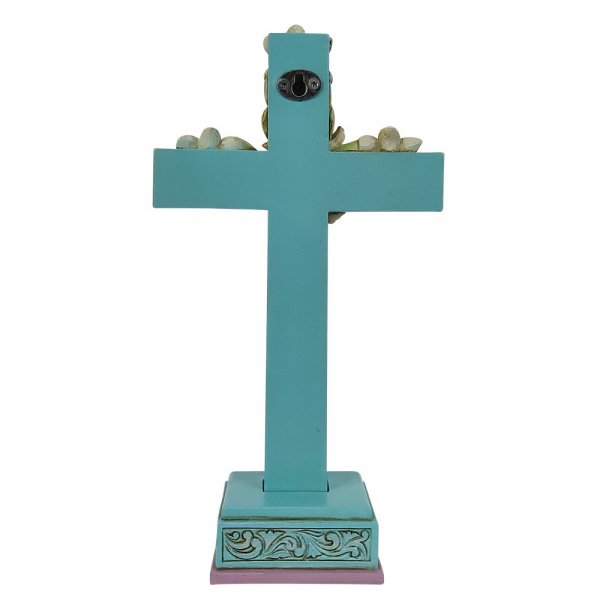 Figurina Croce con gigli e colomba