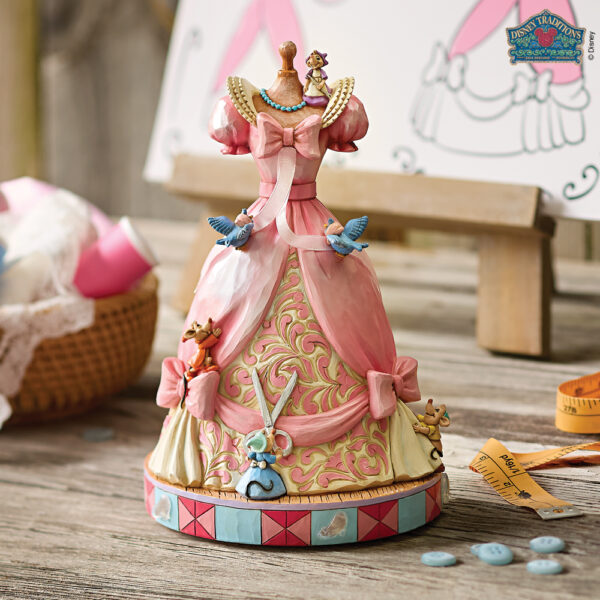 Walt Disney Jim Shore Vestito di Cenerentola Cinderella Carillon musicale - immagine 3