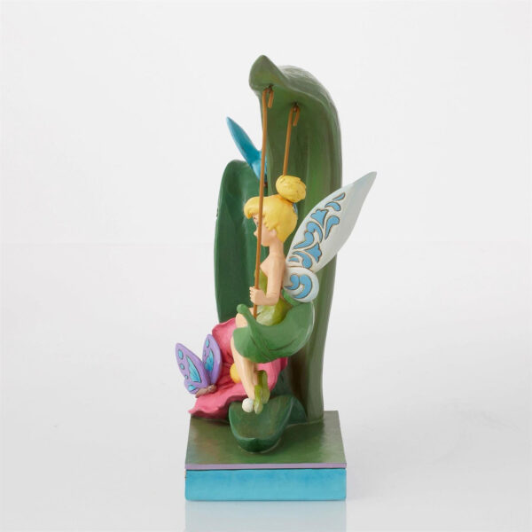 Walt Disney Jim Shore Trilli Campanellino Tinkerbell Statuetta Su Un'altalena Primaverile Peter pan - immagine 4