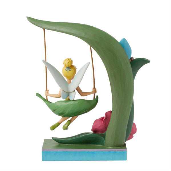 Walt Disney Jim Shore Trilli Campanellino Tinkerbell Statuetta Su Un'altalena Primaverile Peter pan - immagine 5