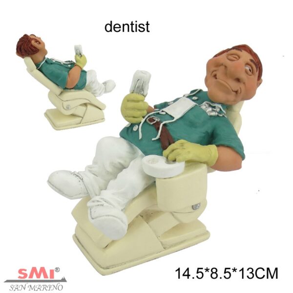 Statuina Caricatura Dentista in Poltrona