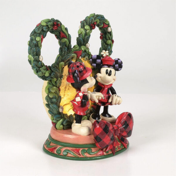 Walt Disney Jim Shore Statuetta Diorama Led Topolino E Minnie First Edition - immagine 2