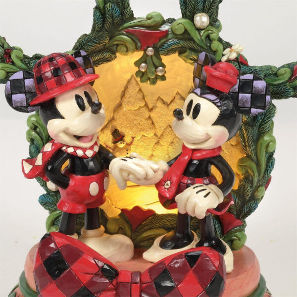 Walt Disney Jim Shore Statuetta Diorama Led Topolino E Minnie First Edition - immagine 6