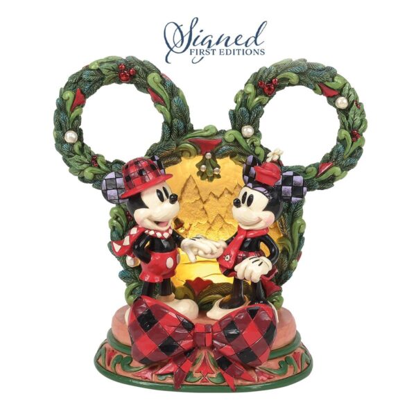 Walt Disney Jim Shore Statuetta Diorama Led Topolino E Minnie First Edition