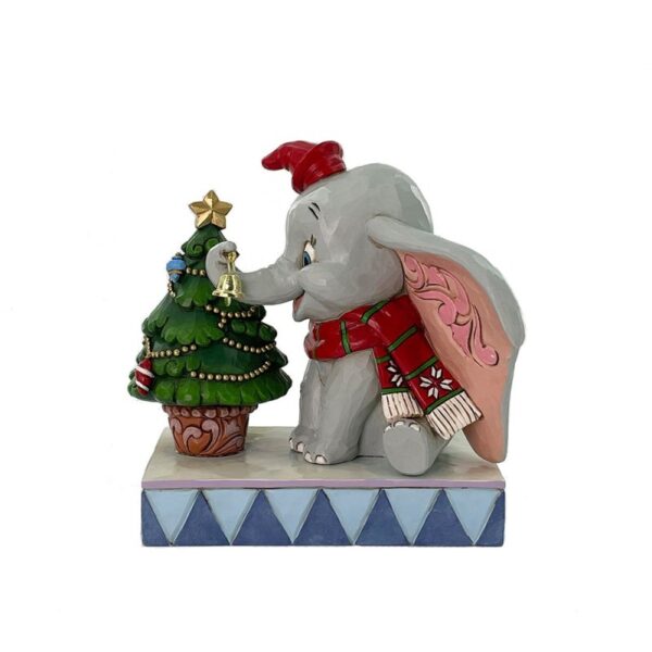 Walt Disney Jim Shore Momenti allegri Dumbo con albero di Natale
