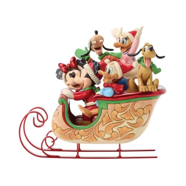 Walt Disney Jim Shore Una slitta piena di gioia Topolino e i suoi amici