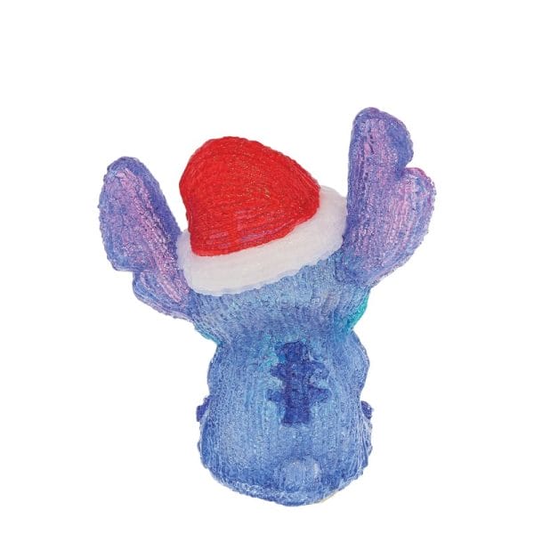 Piccola statuetta illuminata di Stitch natalizio