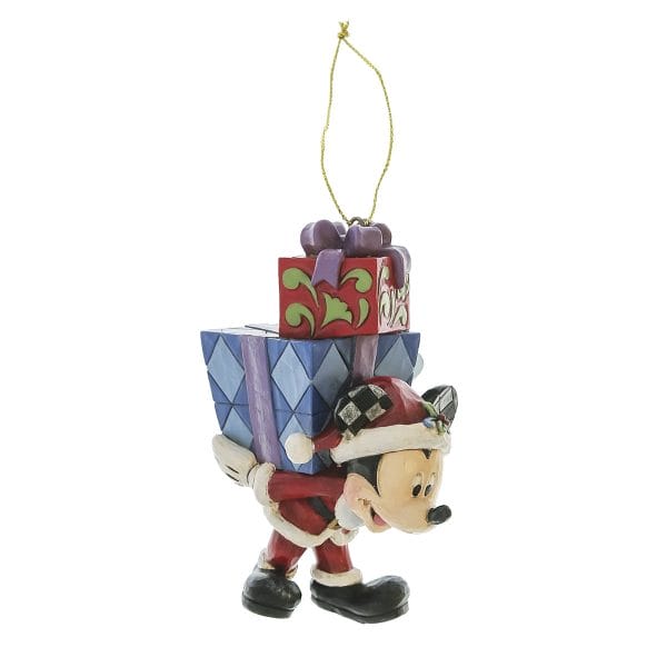 Decorazione da appendere Topolino con i regali di natale sulla schiena