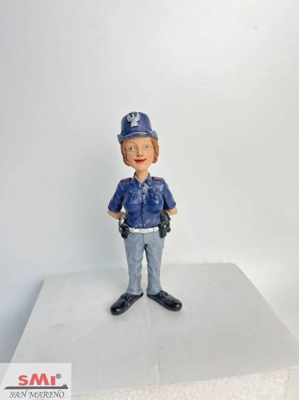 Statuina Mestiere Caricatura Poliziotta Polizia