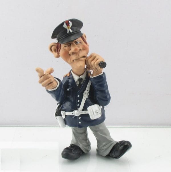 Statuina Mestiere Caricatura Poliziotto Polizia
