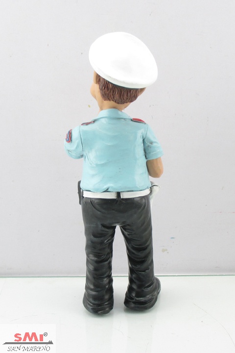 Statuina Mestiere Caricatura Vigile Urbano