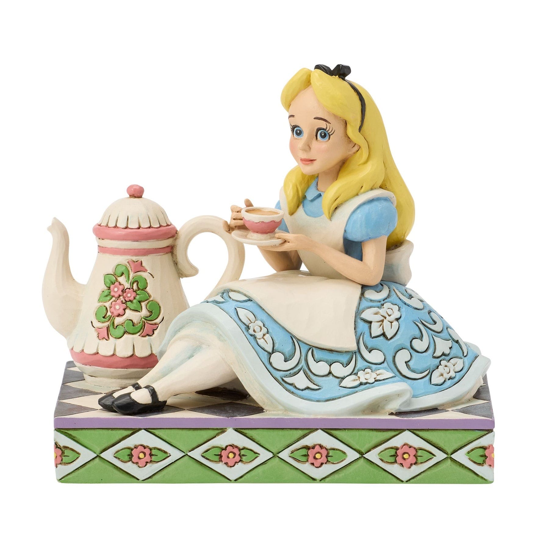 Walt Disney Jim Shore Statuetta Alice Con La Teiera Disney Traditions - immagine 6