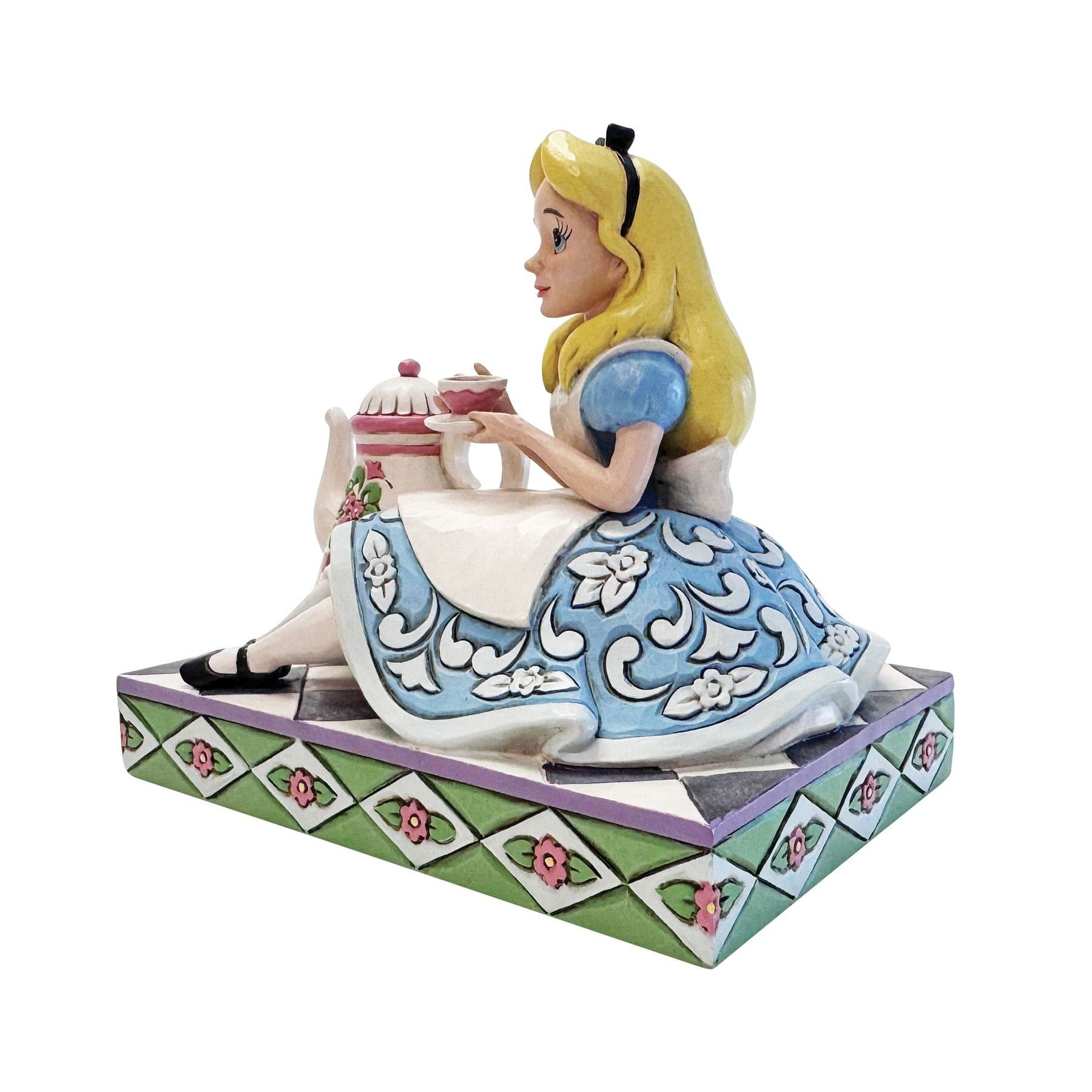 Walt Disney Jim Shore Statuetta Alice Con La Teiera Disney Traditions - immagine 5