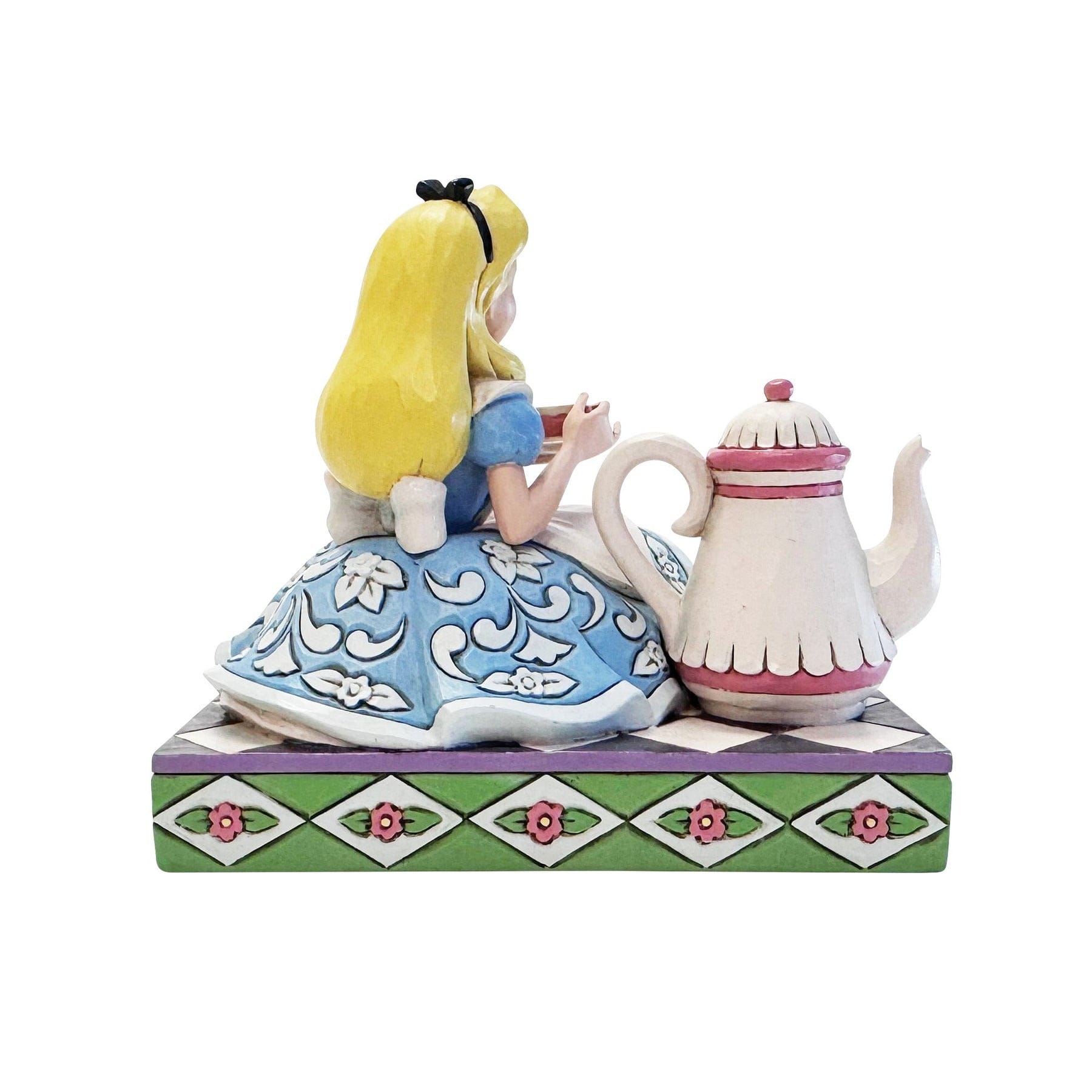 Walt Disney Jim Shore Statuetta Alice Con La Teiera Disney Traditions - immagine 3