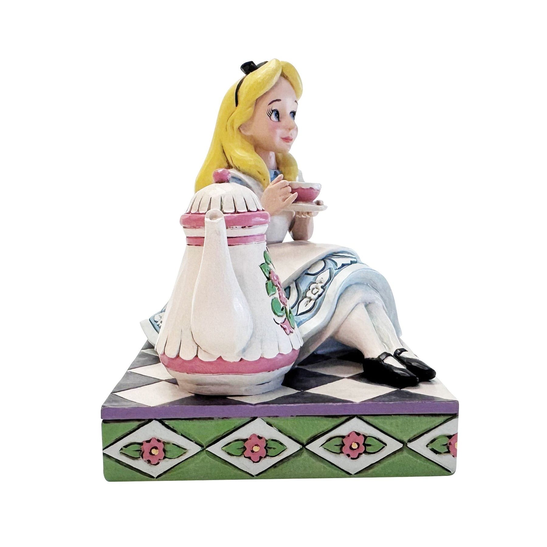 Walt Disney Jim Shore Statuetta Alice Con La Teiera Disney Traditions - immagine 2