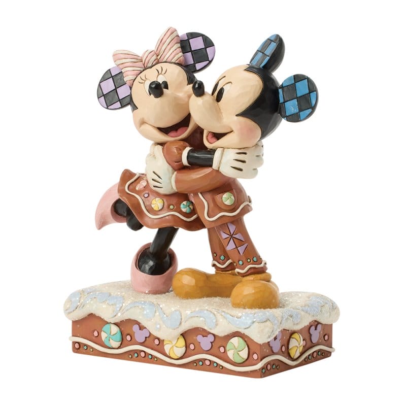 Walt Disney Jim Shore Statuetta Pan Di Zenzero Di Topolino e Minnie Disney Traditions - immagine 5