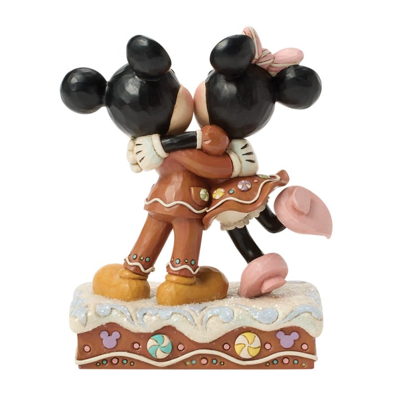 Walt Disney Jim Shore Statuetta Pan Di Zenzero Di Topolino e Minnie Disney Traditions - immagine 3