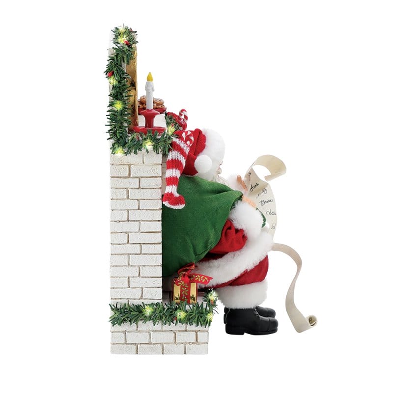 Possible Dreams Giù per il camino Statuetta di Babbo Natale Possibili sogni di D56 - immagine 2
