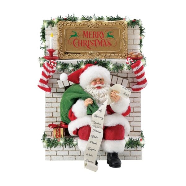 Possible Dreams Giù per il camino Statuetta di Babbo Natale Possibili sogni di D56