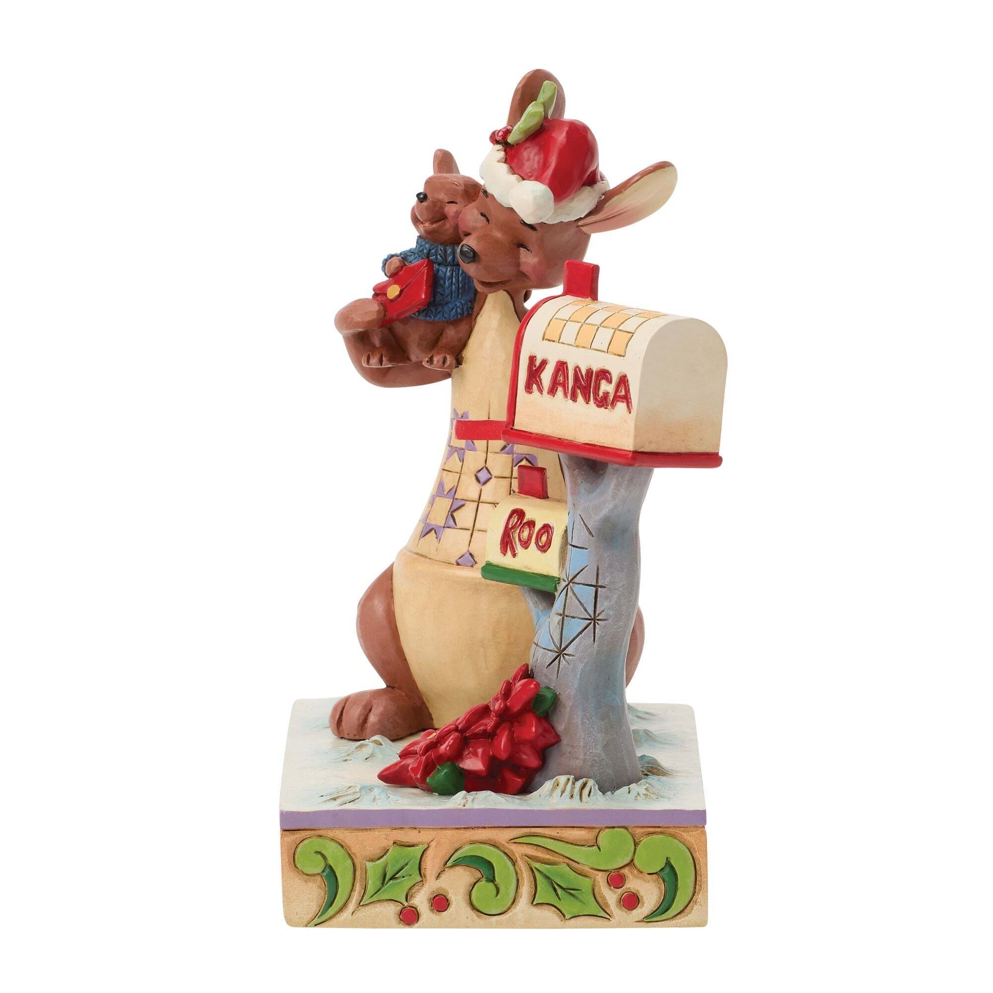 Walt Disney Jim Shore Statuetta Natale Di Kanga & Roo Disney Traditions Winnie the Pooh e amici - immagine 4