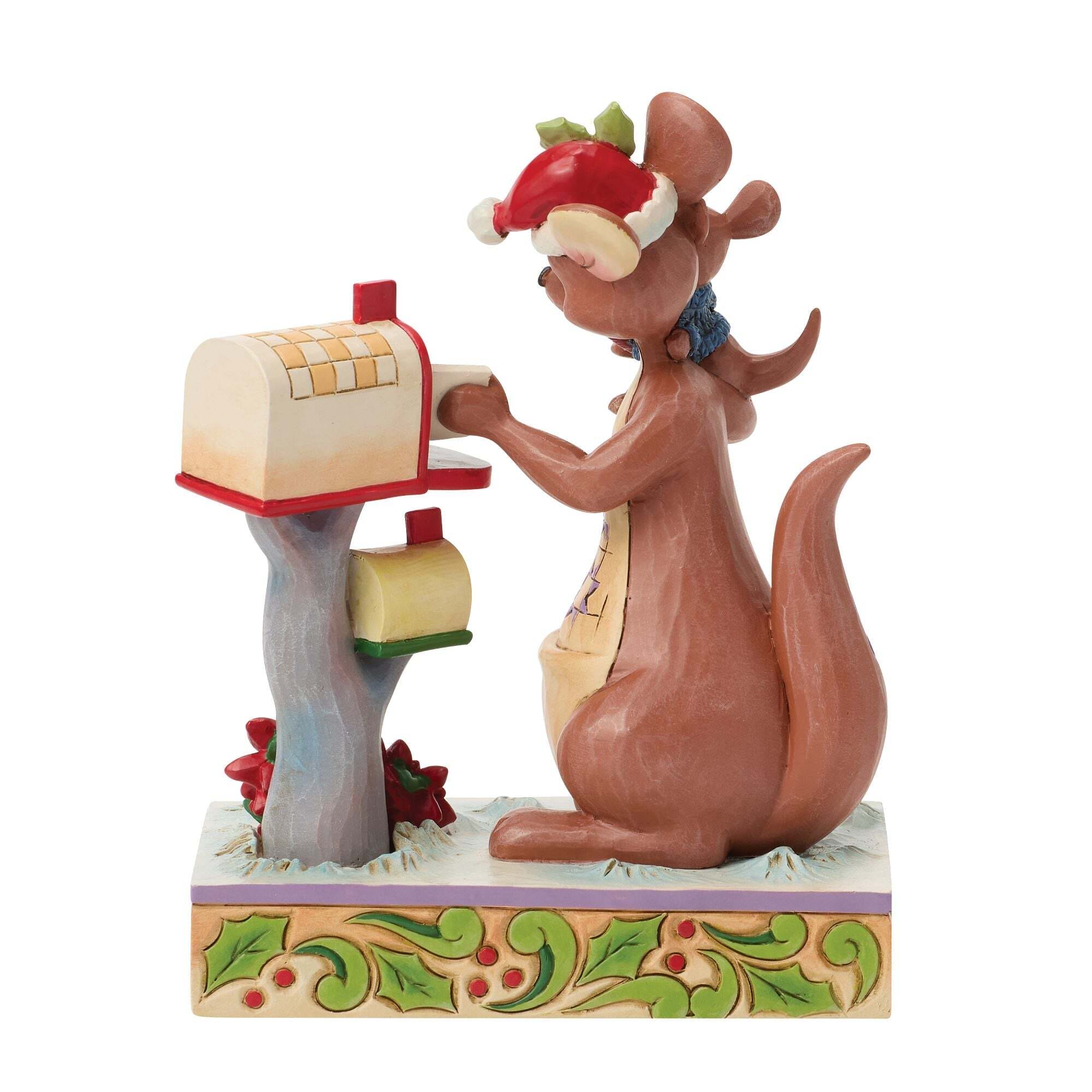 Walt Disney Jim Shore Statuetta Natale Di Kanga & Roo Disney Traditions Winnie the Pooh e amici - immagine 3