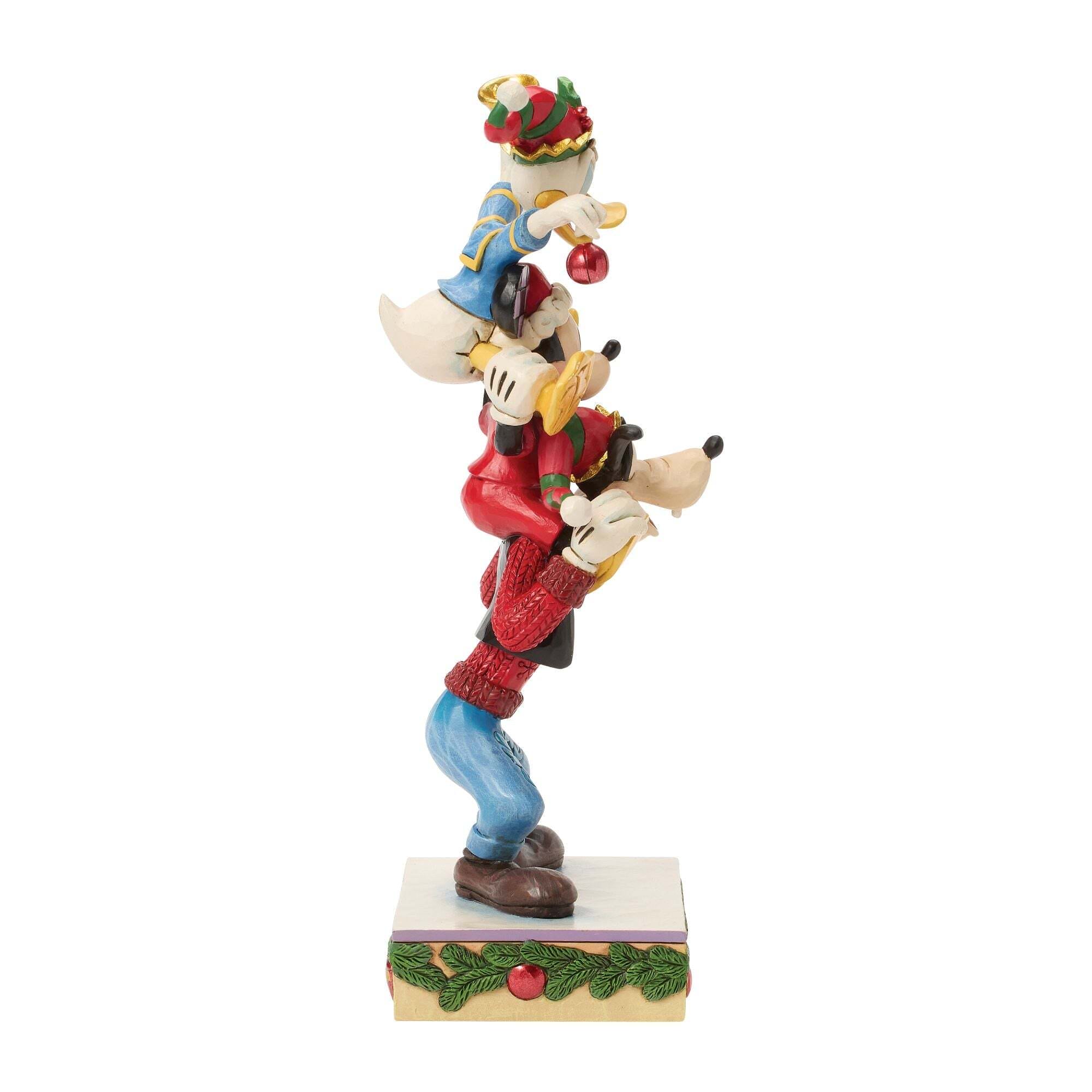 Walt Disney Jim Shore Statuetta Topolino, Paperino E Pippo Insieme Disney Traditions - immagine 2