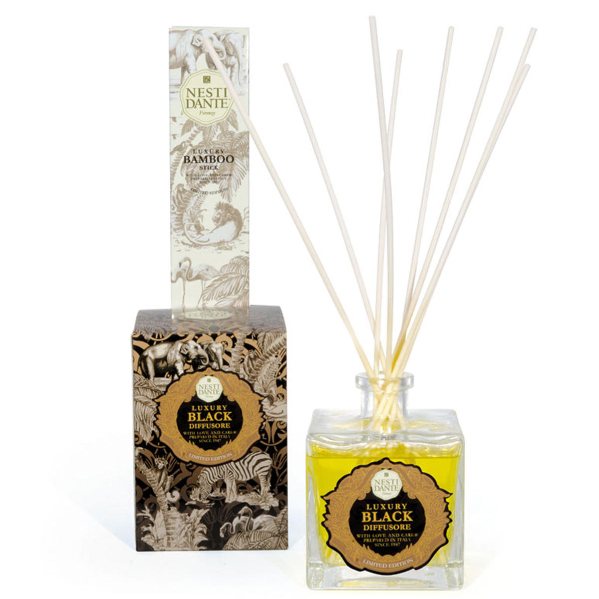 Luxury Black Diffusore Gelsomino Bianco, Iris Fiorentino e Patchouli