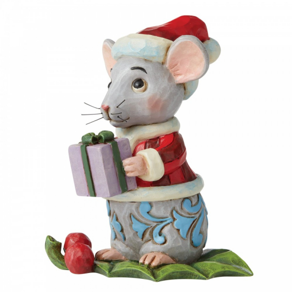 Jim Shore Mini figurina mouse topo natalizio - immagine 3