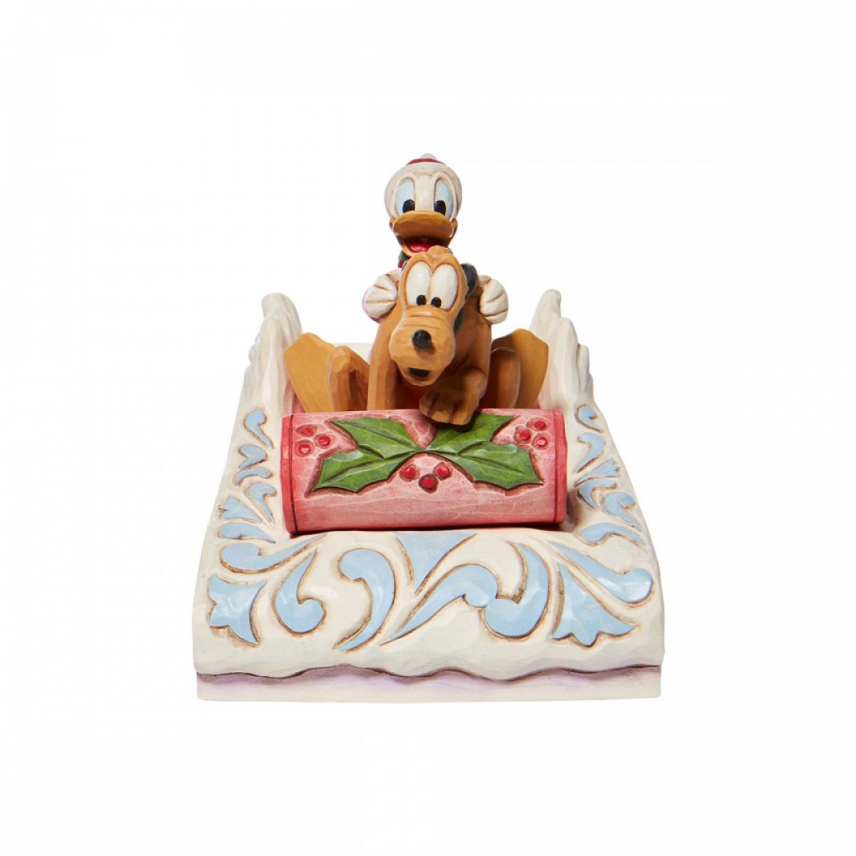 Walt Disney Jim Shore Una gara amichevole Paperino e Pluto in slitta
