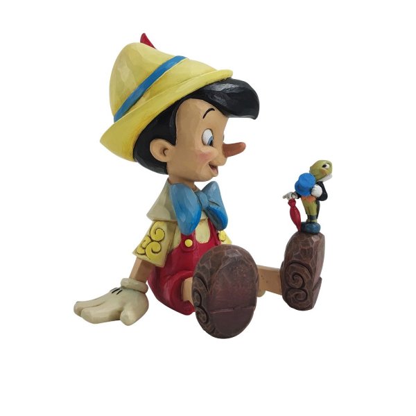 Walt Disney Jim Shore Pinocchio e Jiminy Grillo seduti - immagine 2
