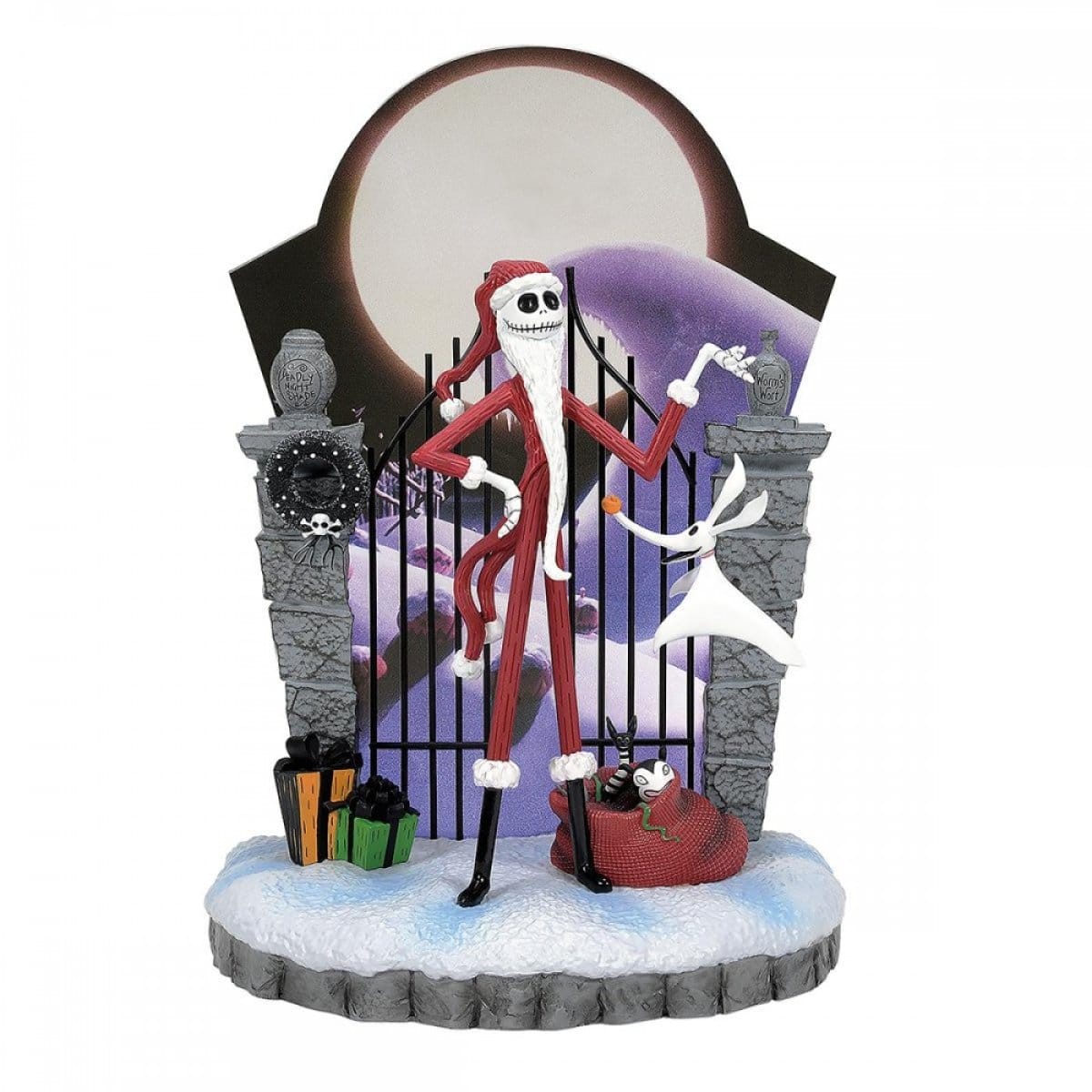 Statuetta Mr. Jack Babbo Natale con Zero Disney Showcase
