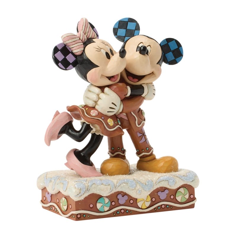 Walt Disney Jim Shore Statuetta Pan Di Zenzero Di Topolino e Minnie Disney Traditions - immagine 6