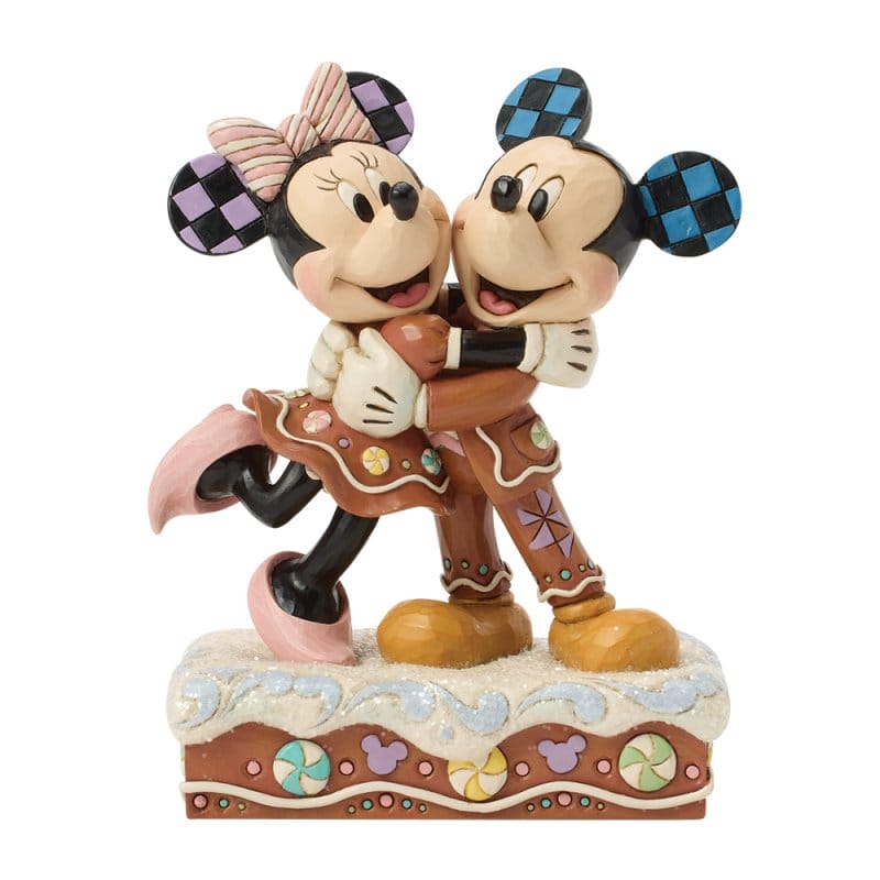 Walt Disney Jim Shore Statuetta Pan Di Zenzero Di Topolino e Minnie Disney Traditions