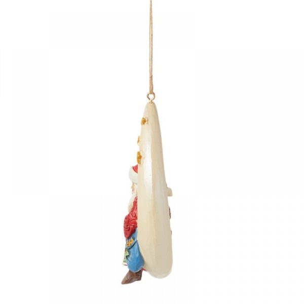 Babbo Natale su una luna crescente ornamento da appendere - immagine 3