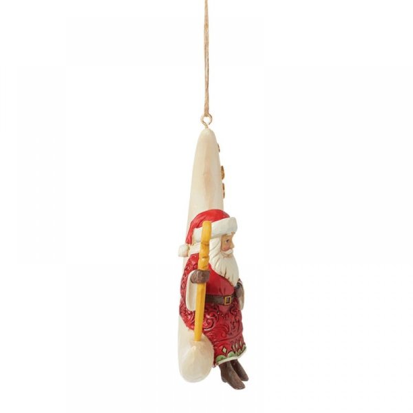 Babbo Natale su una luna crescente ornamento da appendere - immagine 4