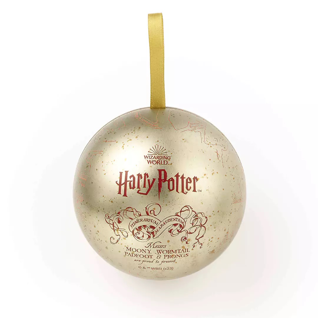 Harry Potter Pallina di Natale Mappa del Malandrino + Spilla - immagine 3