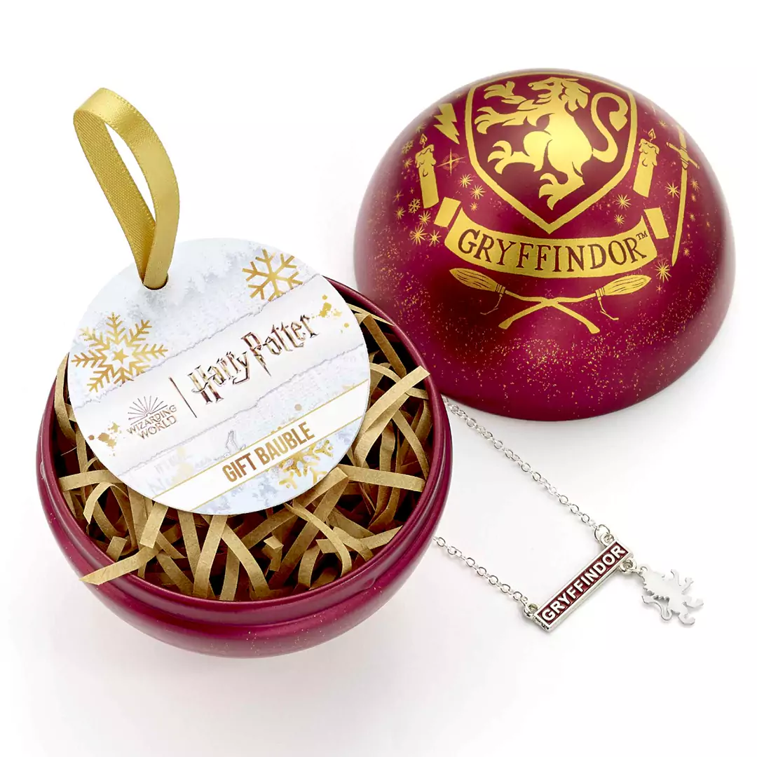 Harry Potter Pallina di natale Grifondoro e collana - immagine 4