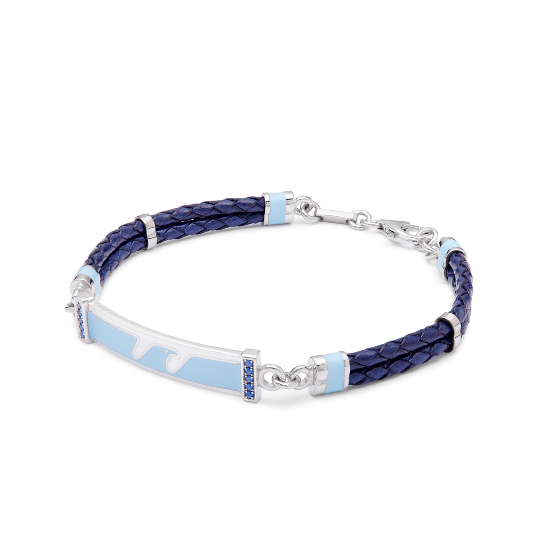 Bracciale Piastrino Aquila Meno 9 S.S.Lazio Silver Bicolore - immagine 2